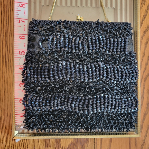 Walborg Richere Black Beaded Purse ~ Vintage ~ 1960s ~ Exquisite! ~ Loose Beads - Picture 12 of 16